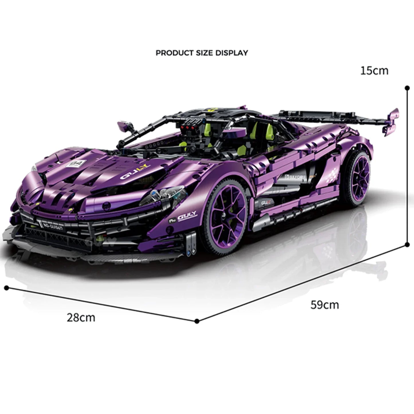 1:8 Concept Supercar Building Set — Electroplated Purple