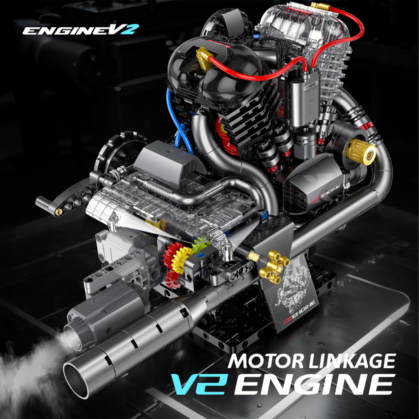 Cover Head V-Twin Engine Building Blocks