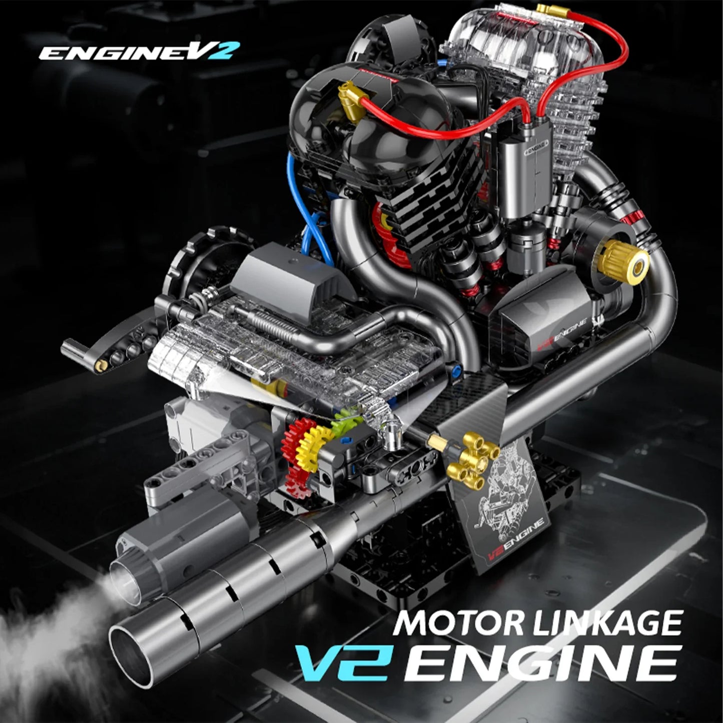 Cover Head V-Twin Engine Building Blocks