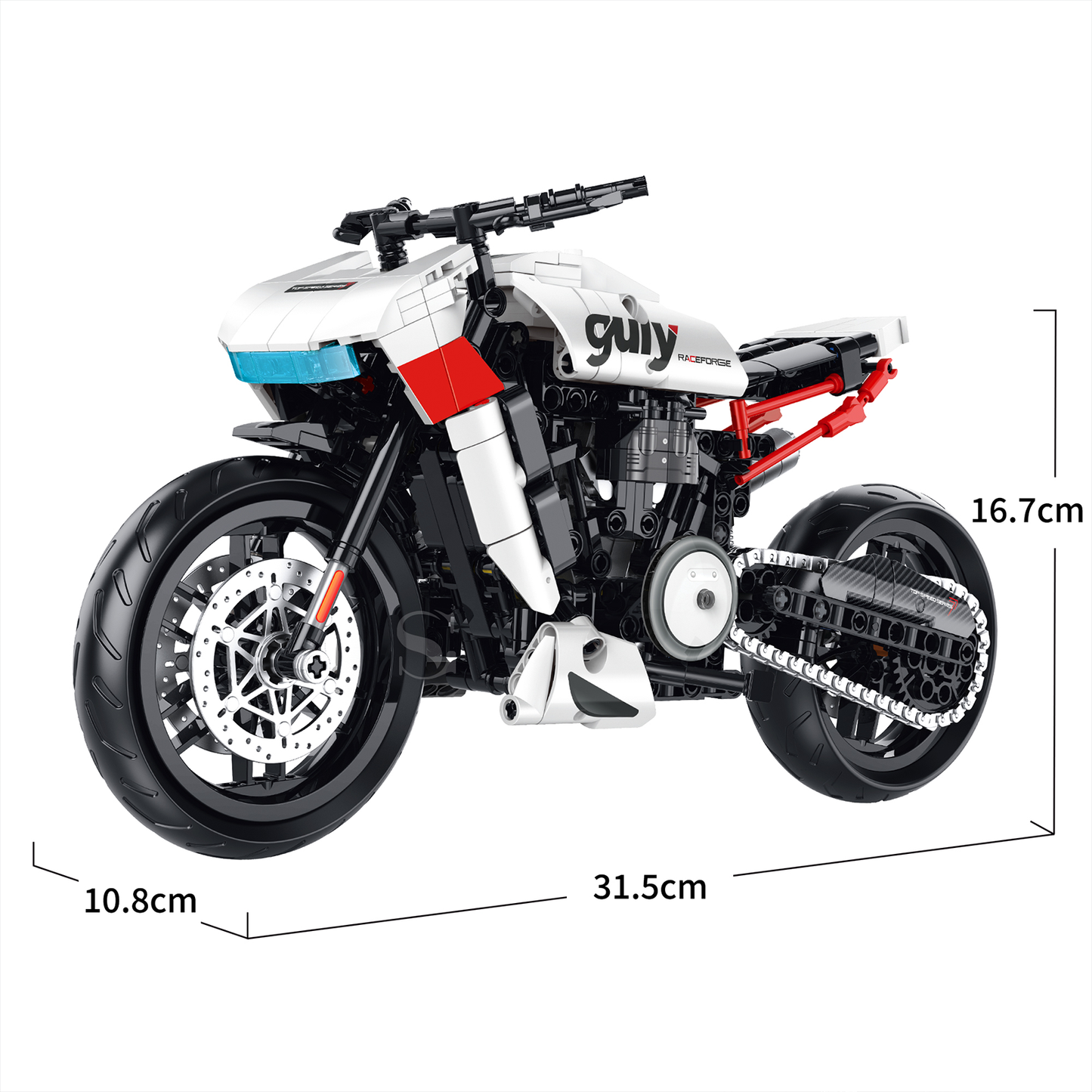 1:8 Adventure-Tourer Motorcycle Building Kit