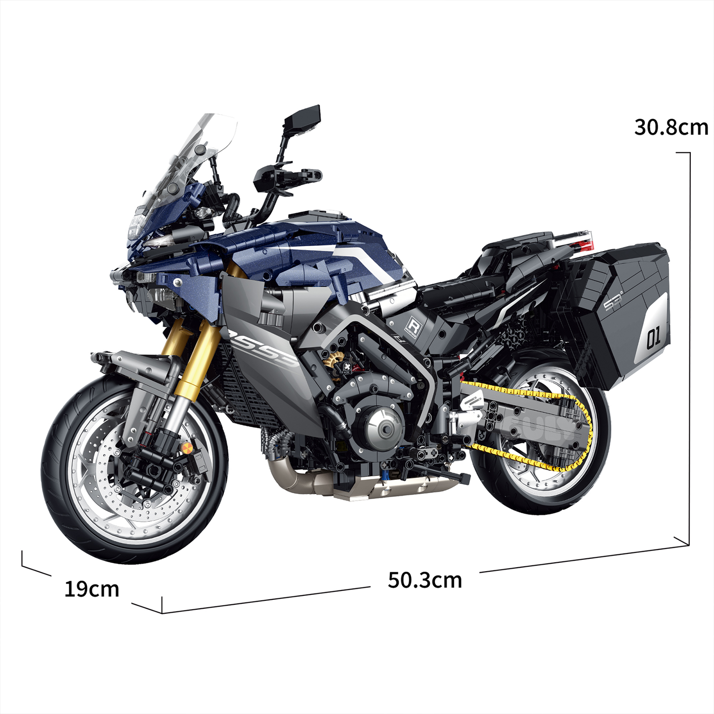 1:5 Navy Sport-Touring Motorcycle Building Kit