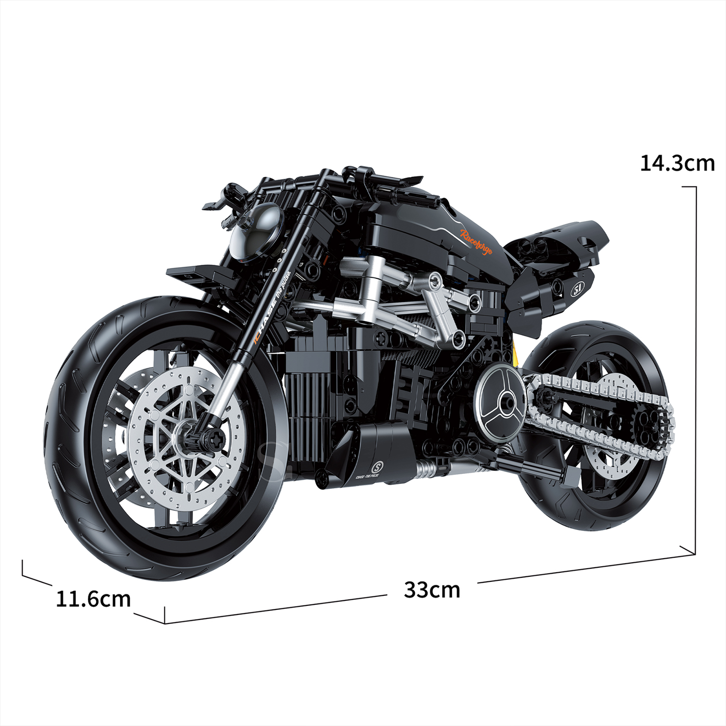 1:8 Power Cruiser Motorcycle Building Kit