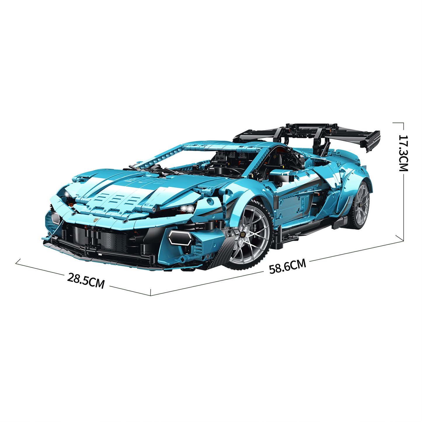 1:8 Track Hypercar Building Set — Lake Blue