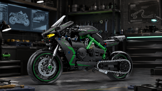 Aero Fairing, Green Wheels, Track Stance — The 1:8 Superbike Brick Build BR60532