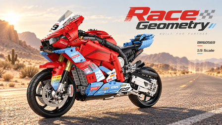 Build a Track-Bred Racing Motorcycle: BR60569 with Working Chain & 3-Speed Shift BR60569
