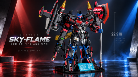 4,002-Piece Transforming War Mecha – Robot to SR Jet with Light-Up Core BR80503 