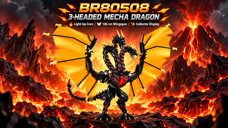 Three Heads. One Core. The Mechanical Dragon That Owns the Shelf BR80508 .