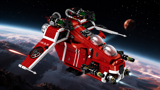 BR98002 RC Assault Gunship — 1,107-Piece Sci-Fi Display Model | BrickRoyal