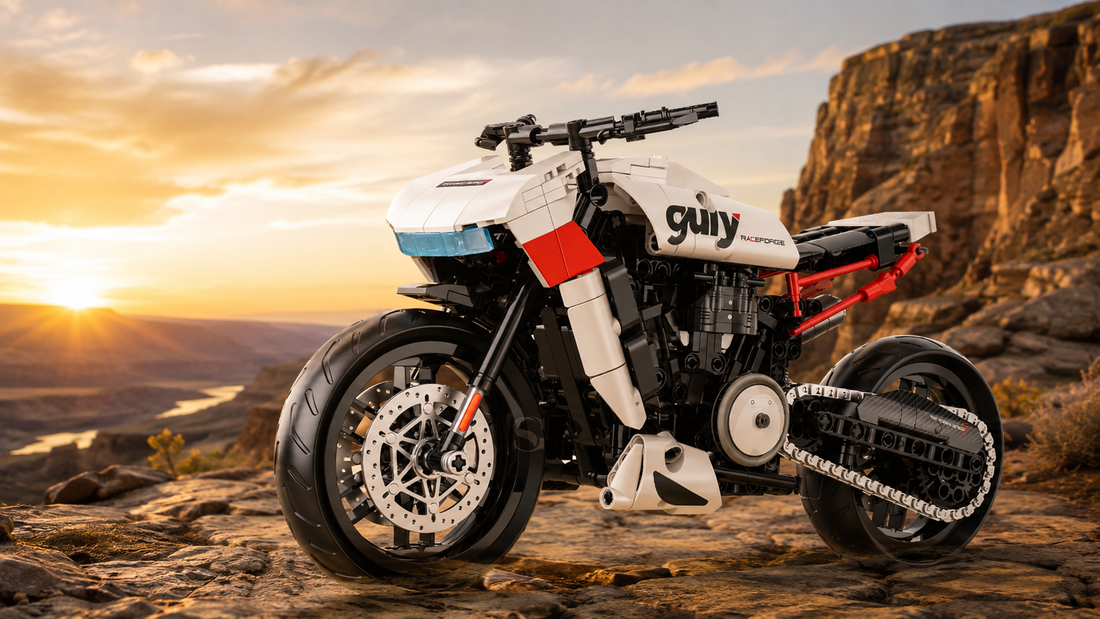 White, Red and Ready for Distance — The 1:8 Adventure-Tourer Brick Build BR60537