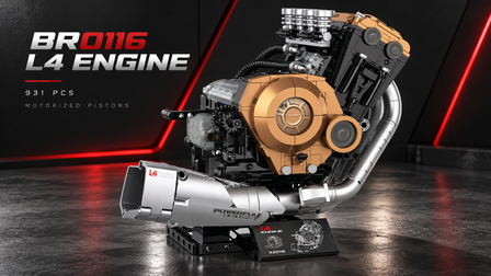 L4 Engine Model – Build a Motorized Engine with Sound & Spray BR0116