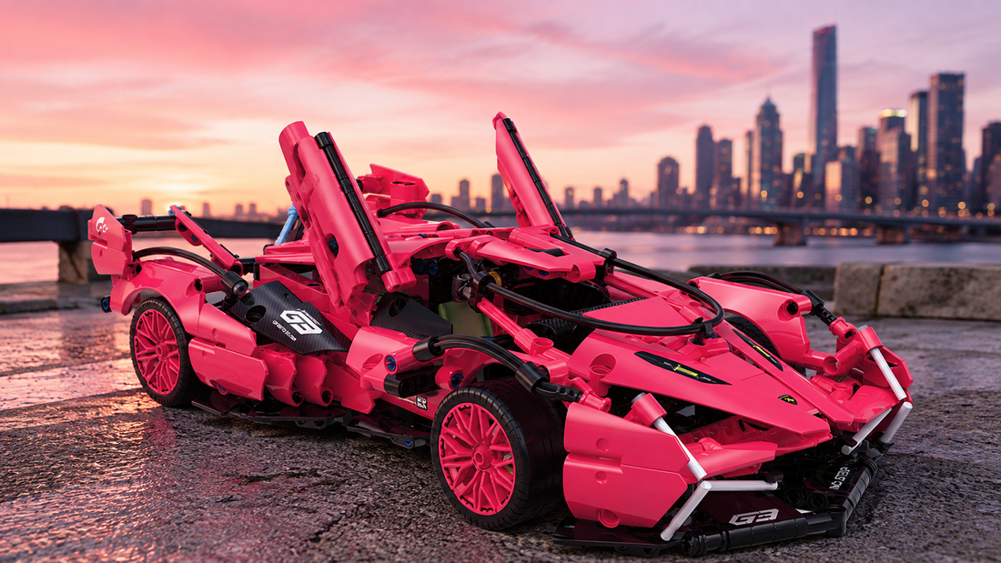 Pink Supercar, Scissor Doors That Actually Open — 1:14 Widebody Build BR60510