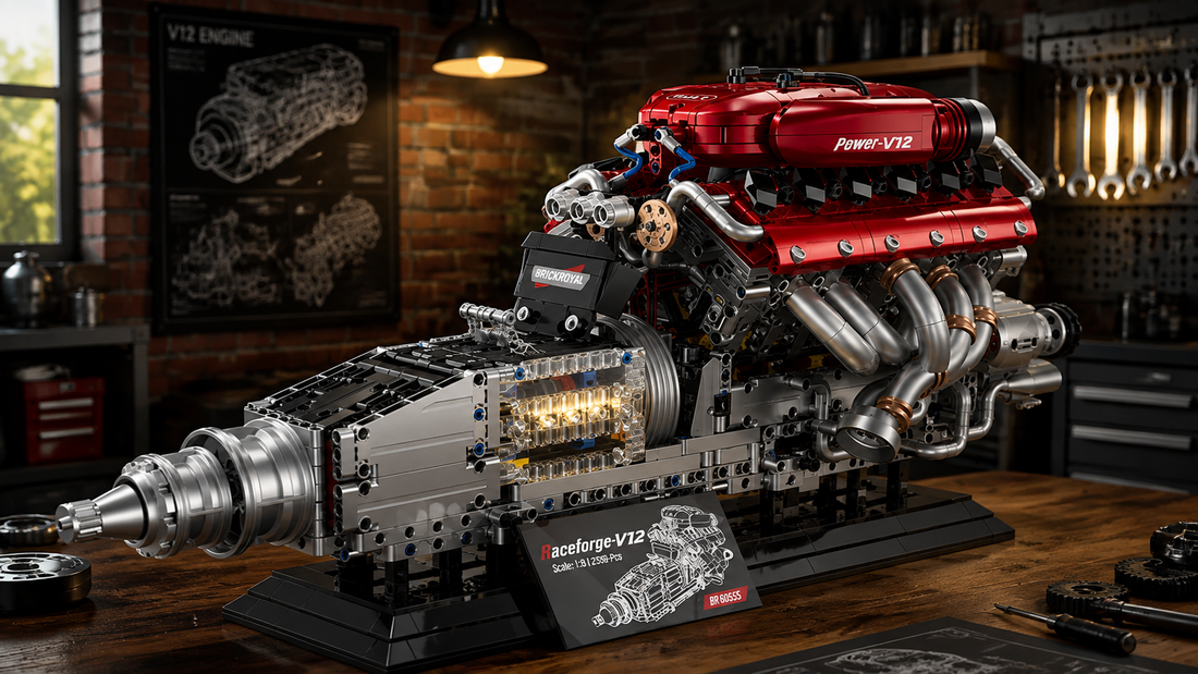 Inside the BR60555 Motorized V12 Engine Brick Build BR60555⚙️🔥