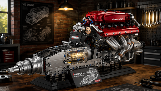 Inside the BR60555 Motorized V12 Engine Brick Build BR60555⚙️🔥