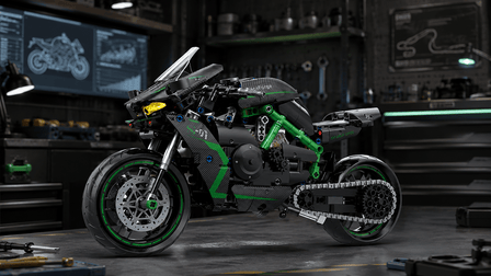 Aero Fairing, Green Wheels, Track Stance — The 1:8 Superbike Brick Build BR60532 - BrickRoyal