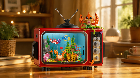 Retro TV Aquarium Brick Build: BR60518 Comes Alive  BR60518 🐠📺