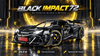 BR10627 1:8 Meteorite Black Track Supercar – Yellow Stripes & RC Upgrade - BrickRoyal