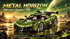 BR10628 1:8 Metallic Green V8 Supercar – Steam-Smoke Effect & RC Upgrade - BrickRoyal