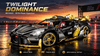 BR10631 1:8 Matte Black & Gold Hypercar – Open-Armour & Steam-Mist RC Upgrade - BrickRoyal