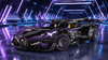 BR10643 1:8 Futuristic Hypercar Building Set – Noir Purple with Spray Exhaust & Lifting Chassis - BrickRoyal