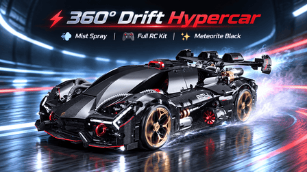 BR10654 1:10 RC Drift Hypercar – 360° Drift & Mist Spray, Full RC Included - BrickRoyal