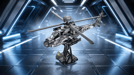 BR60549 Attack Helicopter Display Model — Build a 24-Inch Gunship for Your Shelf | BrickRoyal - BrickRoyal