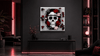 BR8701 Gothic Skull & Rose Brick Art Build for Display - BrickRoyal