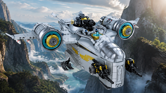 BR98000 RC Freighter Gunship — 1,127-Piece Sci-Fi Display Model | BrickRoyal