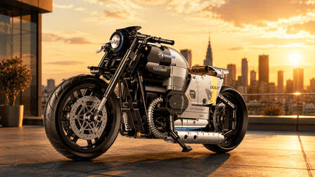 Matte Black. Gold Wheels. Gold Forks. This Is the Cafe Racer Build BR60538 - BrickRoyal