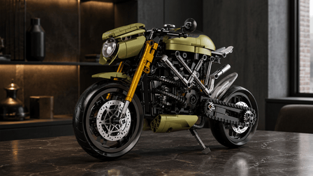 Trellis Frame. Gold Forks. Pistons You Can Watch Move BR60547 - BrickRoyal