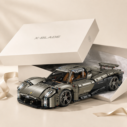 1:8 Concept Supercar Building Set — Gunmetal Grey
