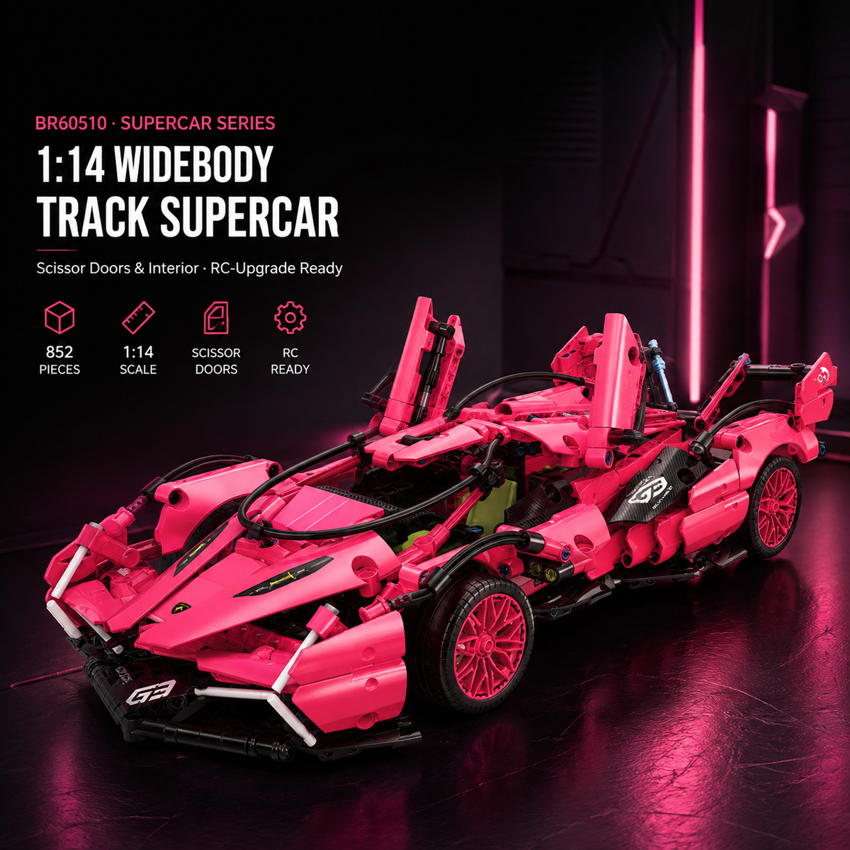 1:14 Track Supercar Building Kit