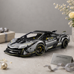 1:8 Concept Supercar Building Set — Electroplated Silver
