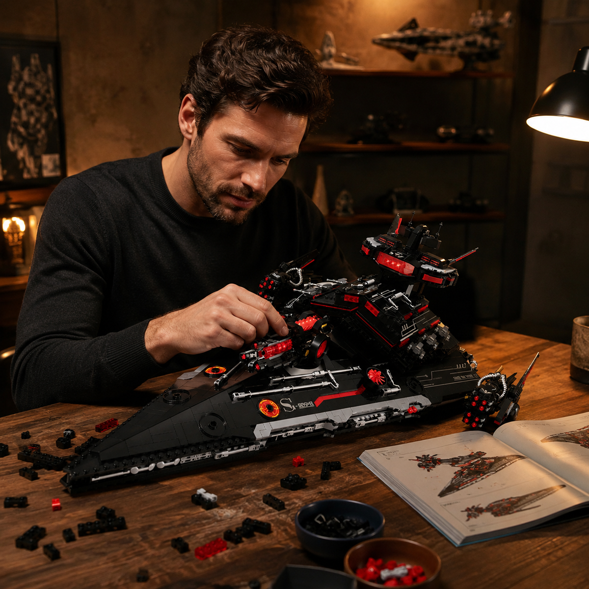 Dark Interstellar Warship Building Kit