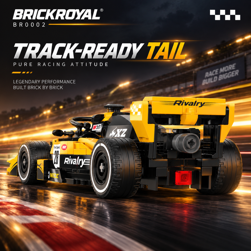 Formula Racing Car Building Set — Yellow/Black