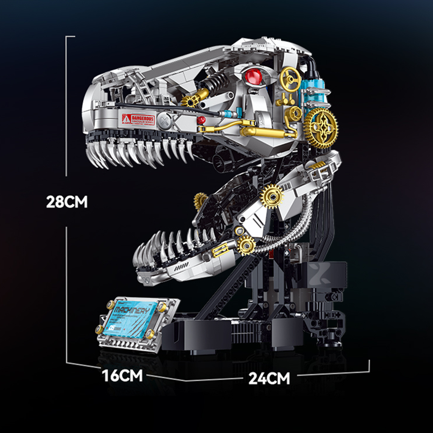 Motorized T-Rex Skull Building Kit