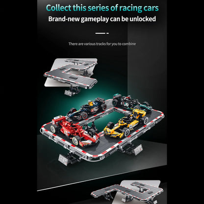 Formula Racing Car Building Set — Black/Teal