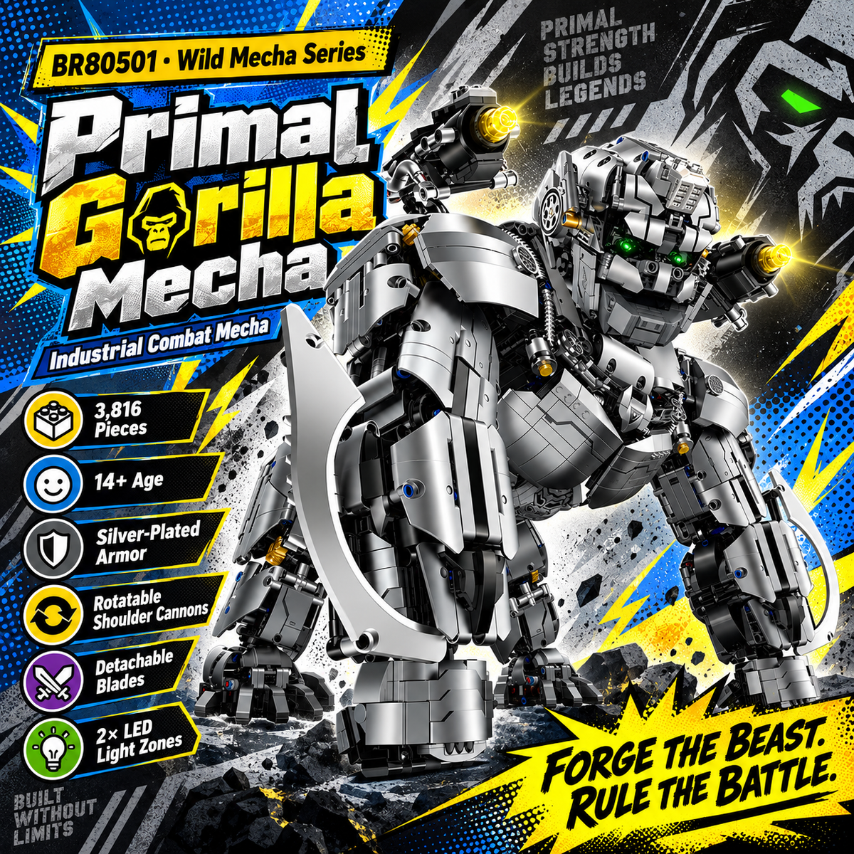 Primal Gorilla Mecha Building Set