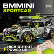 1:10 Wide-Body Drift Stunt Car Building Set — Army Green