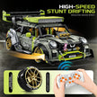 1:10 Wide-Body Drift Stunt Car Building Set — Army Green