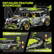 1:10 Wide-Body Drift Stunt Car Building Set — Army Green