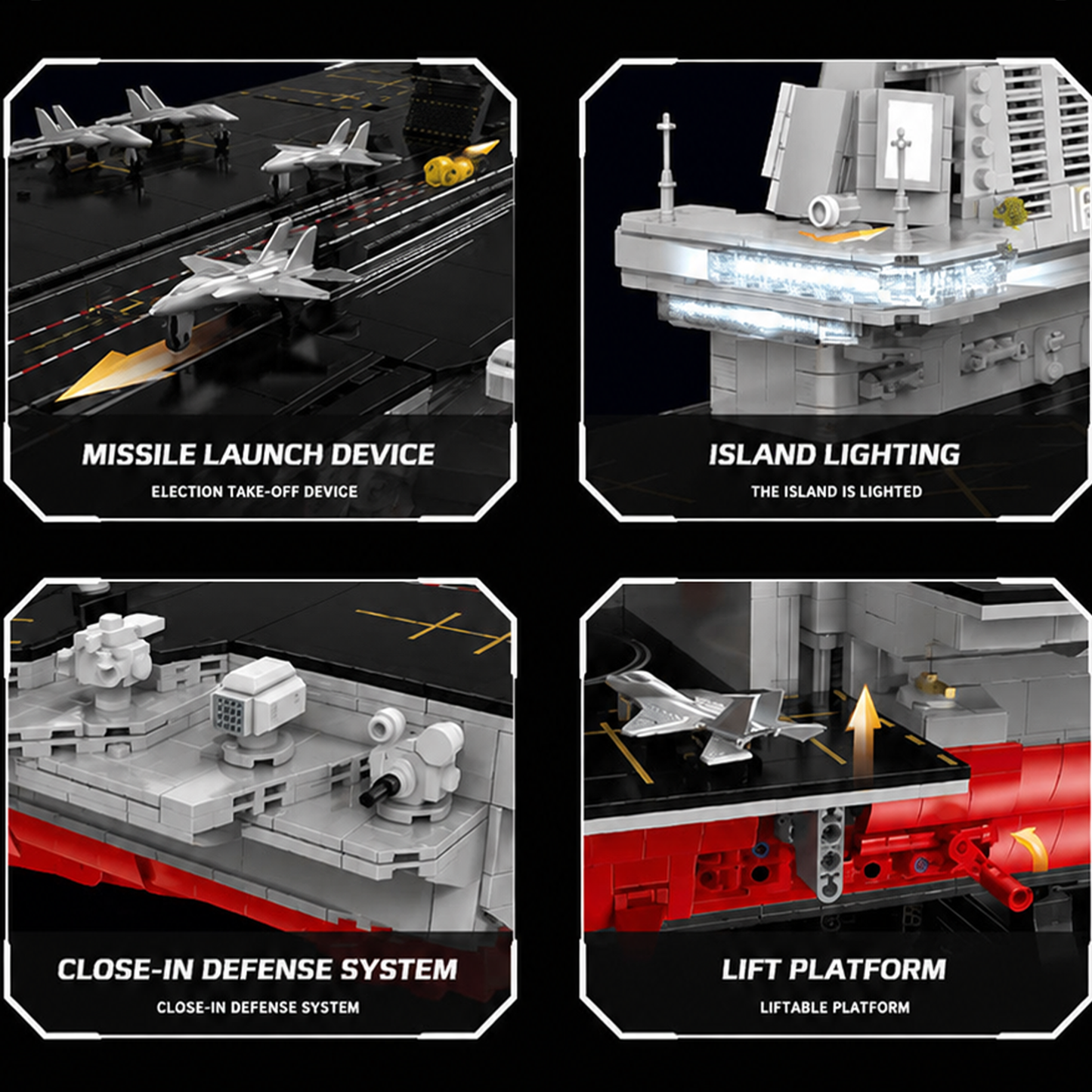 1:250 Scale 003 Fujian Aircraft Carrier Building Block Set