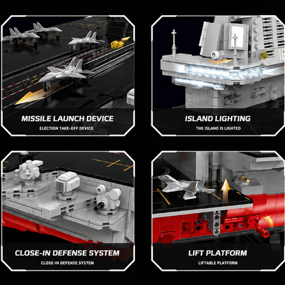 1:250 Scale 003 Fujian Aircraft Carrier Building Block Set