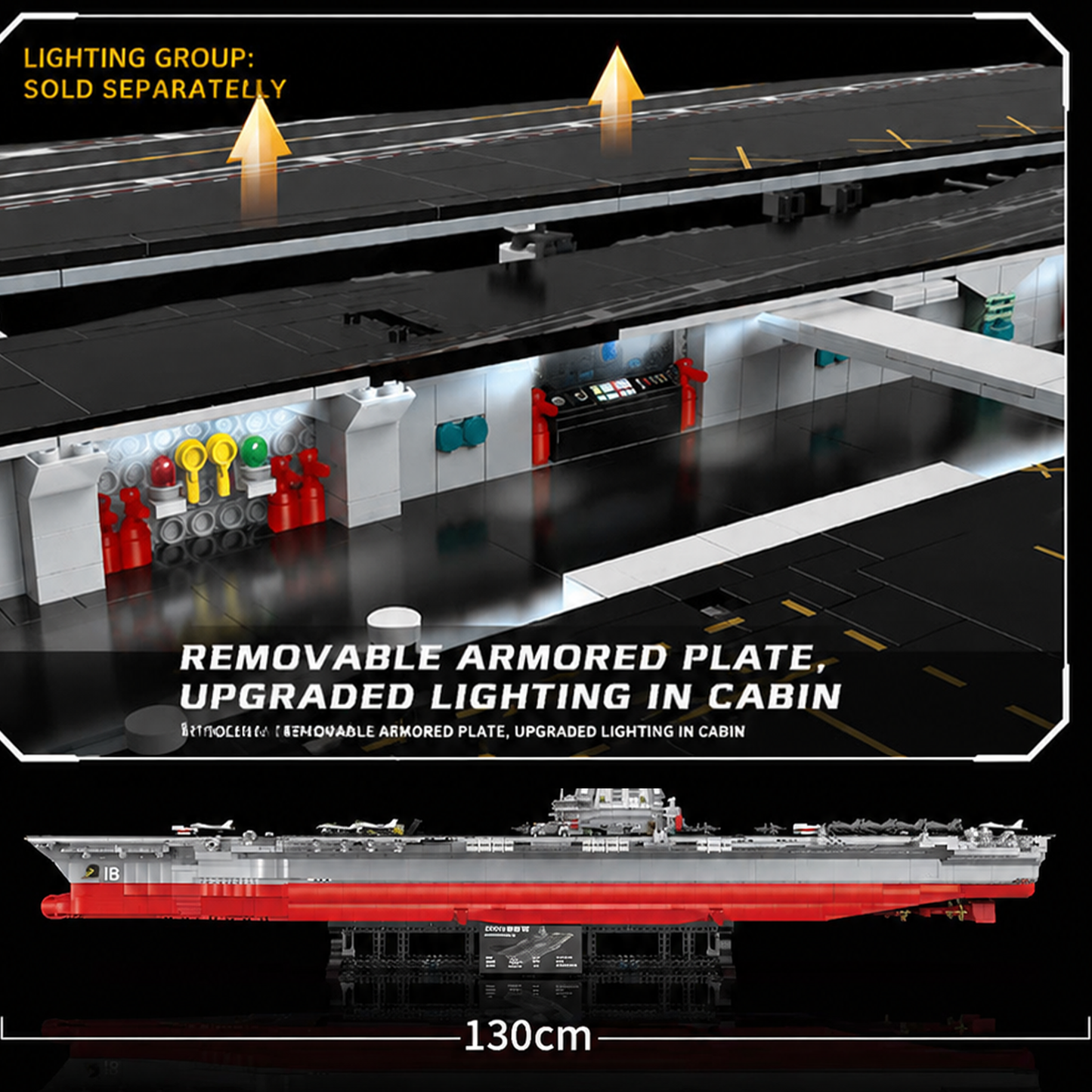 1:250 Scale 003 Fujian Aircraft Carrier Building Block Set