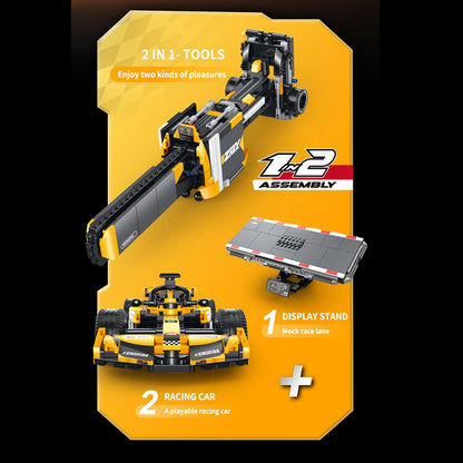 Formula Racing Car Building Set — Yellow/Black