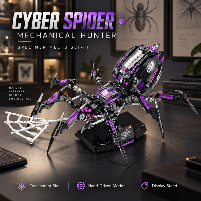 Cyberpunk Mechanical Spider Building Blocks
