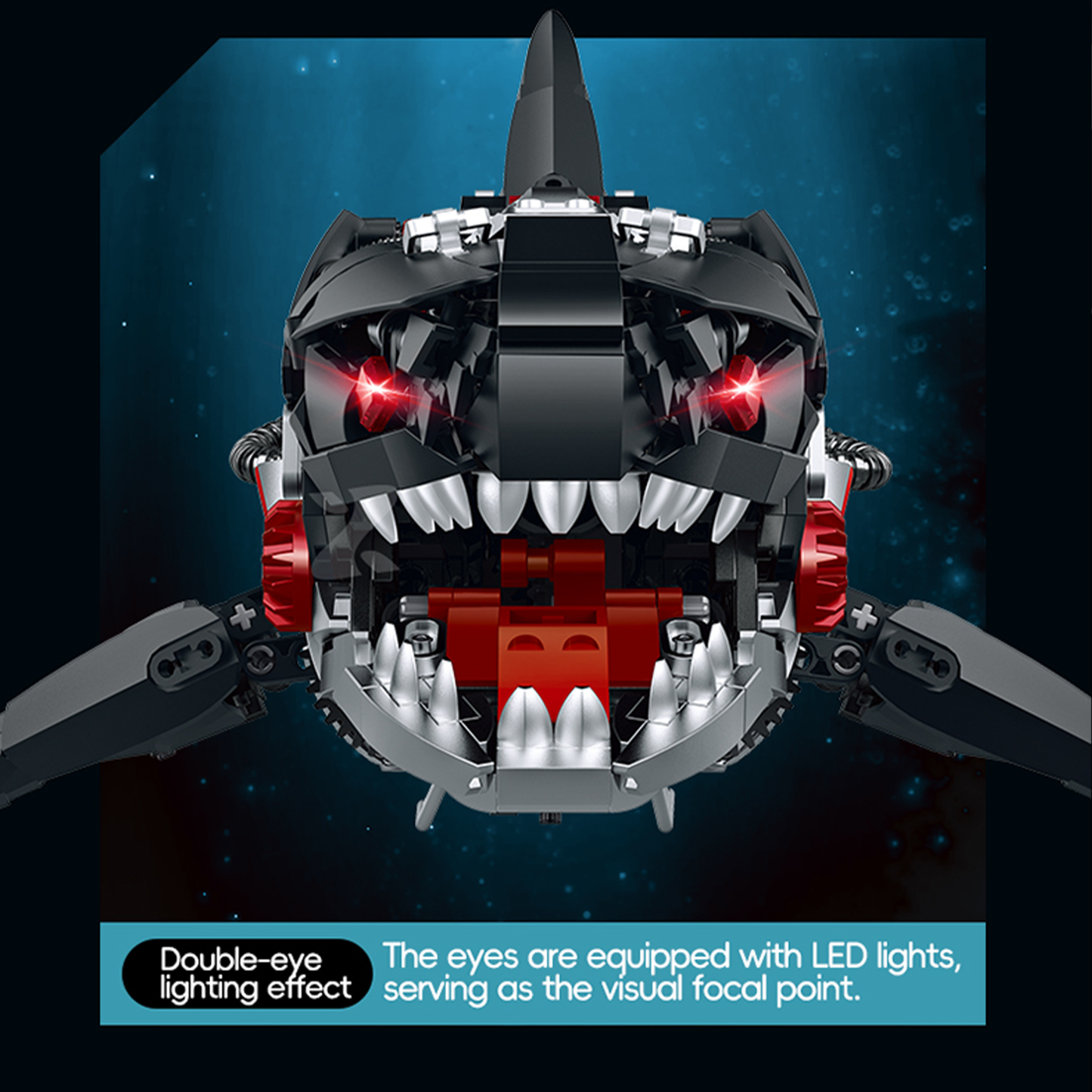 Cyberpunk Mechanical Shark Building Blocks