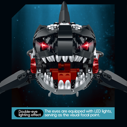Cyberpunk Mechanical Shark Building Blocks