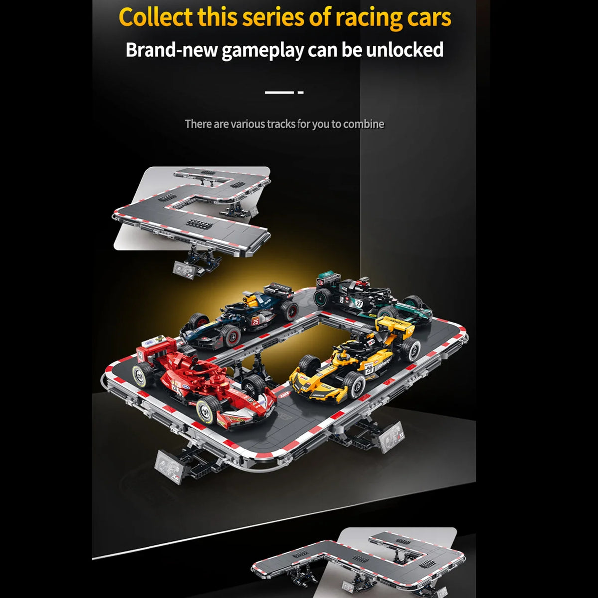 Formula Racing Car Building Set — Yellow/Black