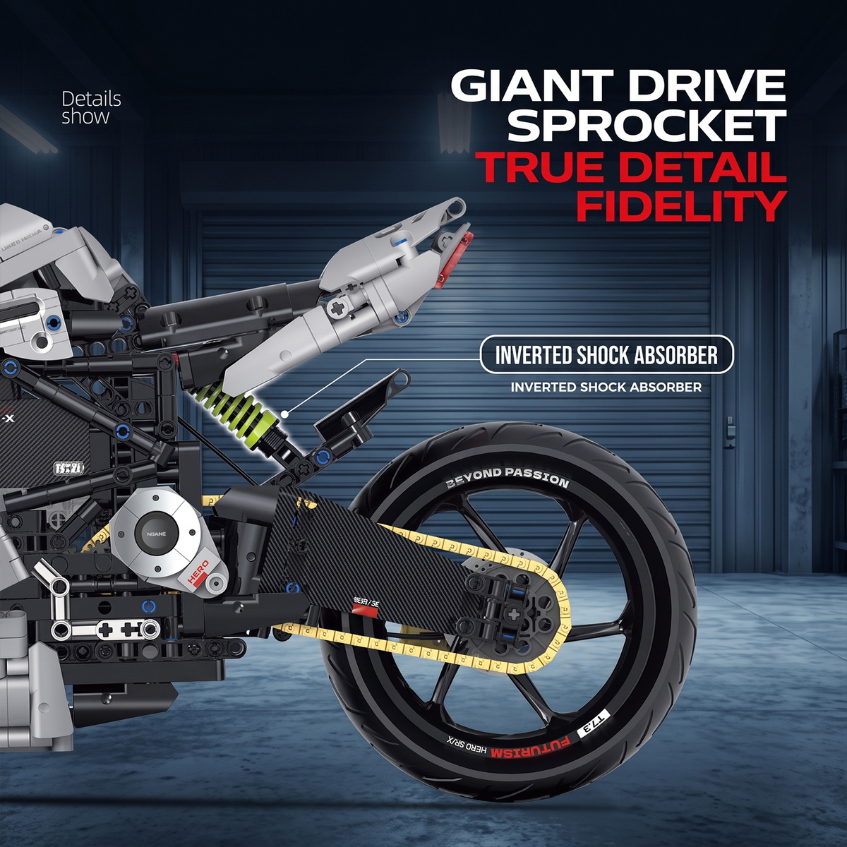 1:5 Futuristic Electric Concept Superbike Building Kit