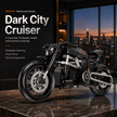 1:8 Power Cruiser Motorcycle Building Kit | Mechanical Building Kits | BrickRoyal
